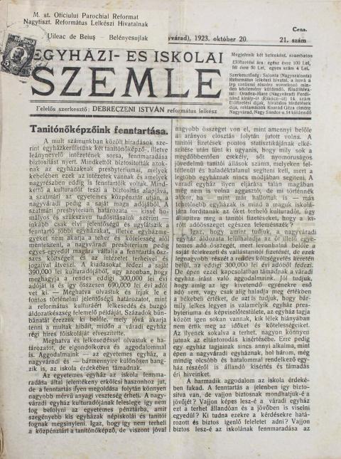 Egyházi és iskolai szemle
