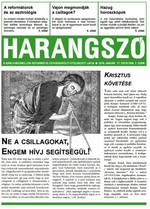 Előzetes a Harangszó januári második számából